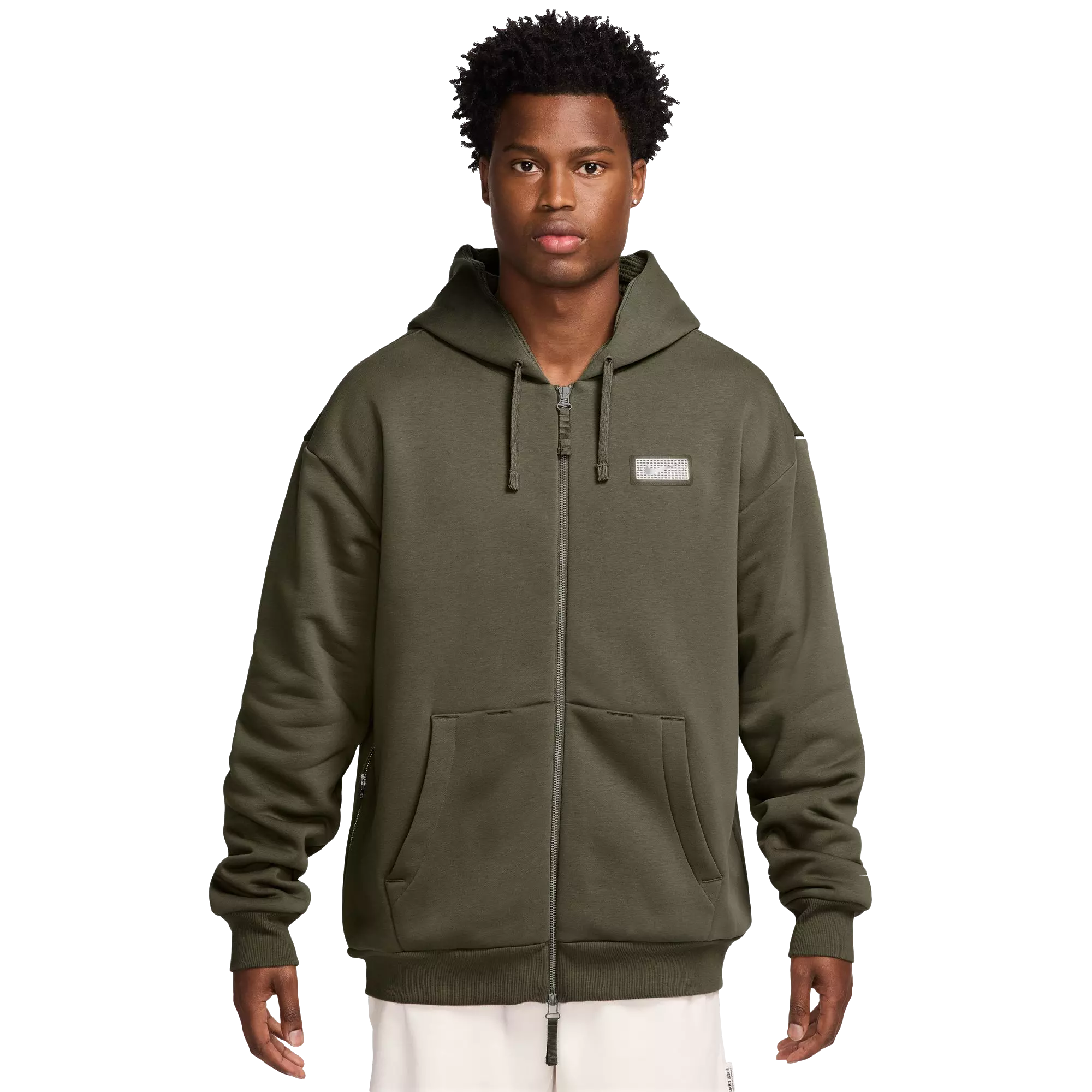 Nike Men's Cotton Full-Zip Casual Jacket - Olive